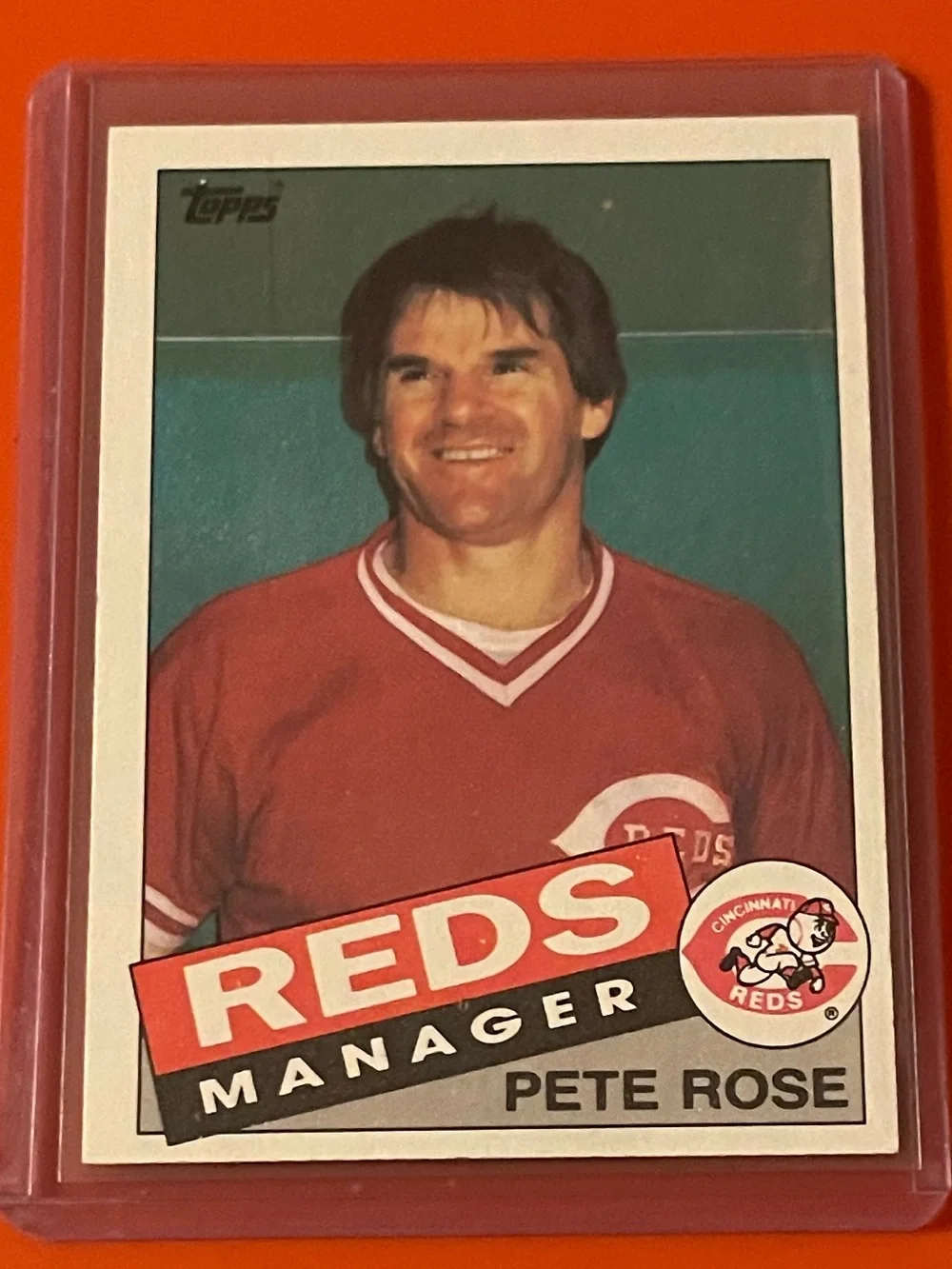 Pete Rose #547 1985 Topps Baseball Trading Card
